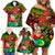 Personalised Vanuatu Joyeux Noel Family Matching Off Shoulder Short Dress and Hawaiian Shirt Christmas Santas God Yumi LT9 - Polynesian Pride