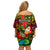 Personalised Vanuatu Joyeux Noel Family Matching Off Shoulder Short Dress and Hawaiian Shirt Christmas Santas God Yumi LT9 - Polynesian Pride