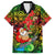 Personalised Vanuatu Joyeux Noel Family Matching Puletasi Dress and Hawaiian Shirt Christmas Santas God Yumi LT9 Dad's Shirt - Short Sleeve Reggae - Polynesian Pride