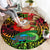 Personalised Vanuatu Joyeux Noel Round Carpet Christmas Santas God Yumi LT9 - Polynesian Pride