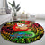 Personalised Vanuatu Joyeux Noel Round Carpet Christmas Santas God Yumi LT9 - Polynesian Pride