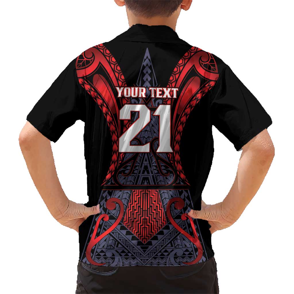 Custom New Zealand Kid Hawaiian Shirt Maori Kiwiana Pattern Tukutuku Motif LT9 - Polynesian Pride