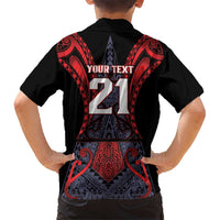 Custom New Zealand Kid Hawaiian Shirt Maori Kiwiana Pattern Tukutuku Motif LT9 - Polynesian Pride