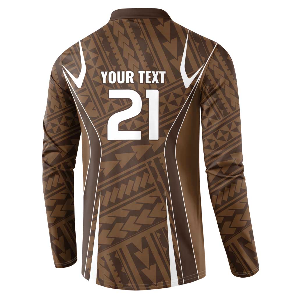 Custom Oceania Football Bula Fiji Button Sweatshirt Polynesian Tribal Pattern LT9 - Polynesian Pride
