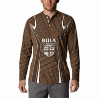 Custom Oceania Football Bula Fiji Button Sweatshirt Polynesian Tribal Pattern LT9 - Polynesian Pride
