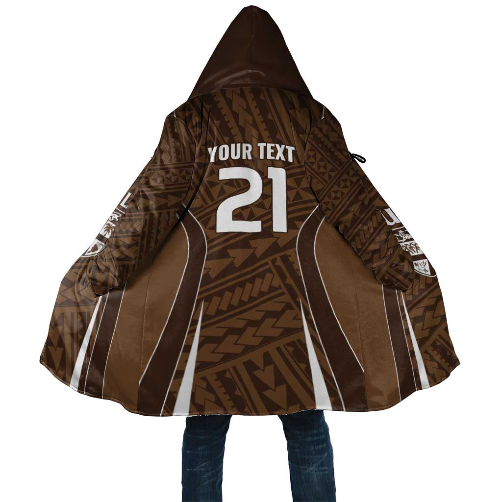 Custom Oceania Football Bula Fiji Cloak Polynesian Tribal Pattern LT9 Unisex Brown - Polynesian Pride