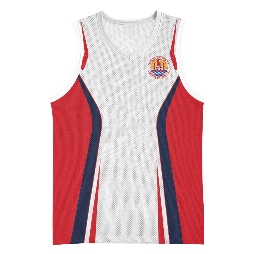 Custom Oceania Football Tahiti Basketball Jersey Polynesian Tribal Pattern LT9 Unisex White - Polynesian Pride