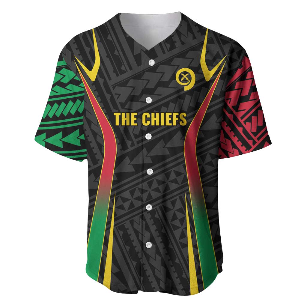 Custom Oceania Football Vanuatu Baseball Jersey Polynesian Tribal Pattern LT9 Black - Polynesian Pride