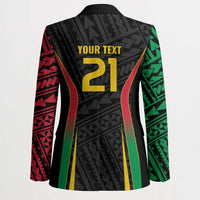 Custom Oceania Football Vanuatu Blazer Polynesian Tribal Pattern LT9 - Polynesian Pride