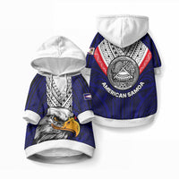 American Samoa Pet Hoodie Bald Eagle with Polynesian Pattern LT9 Pullover Blue - Polynesian Pride