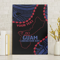 Personalized Guam 80th Anniversary Liberation Day Canvas Wall Art Guahan Basic Seal LT9 Without Frame Black - Polynesian Pride