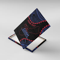 Personalized Guam 80th Anniversary Liberation Day Canvas Wall Art Guahan Basic Seal LT9 With Frame Black - Polynesian Pride