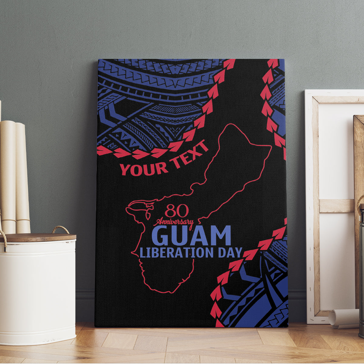 Personalized Guam 80th Anniversary Liberation Day Canvas Wall Art Guahan Basic Seal LT9 - Polynesian Pride