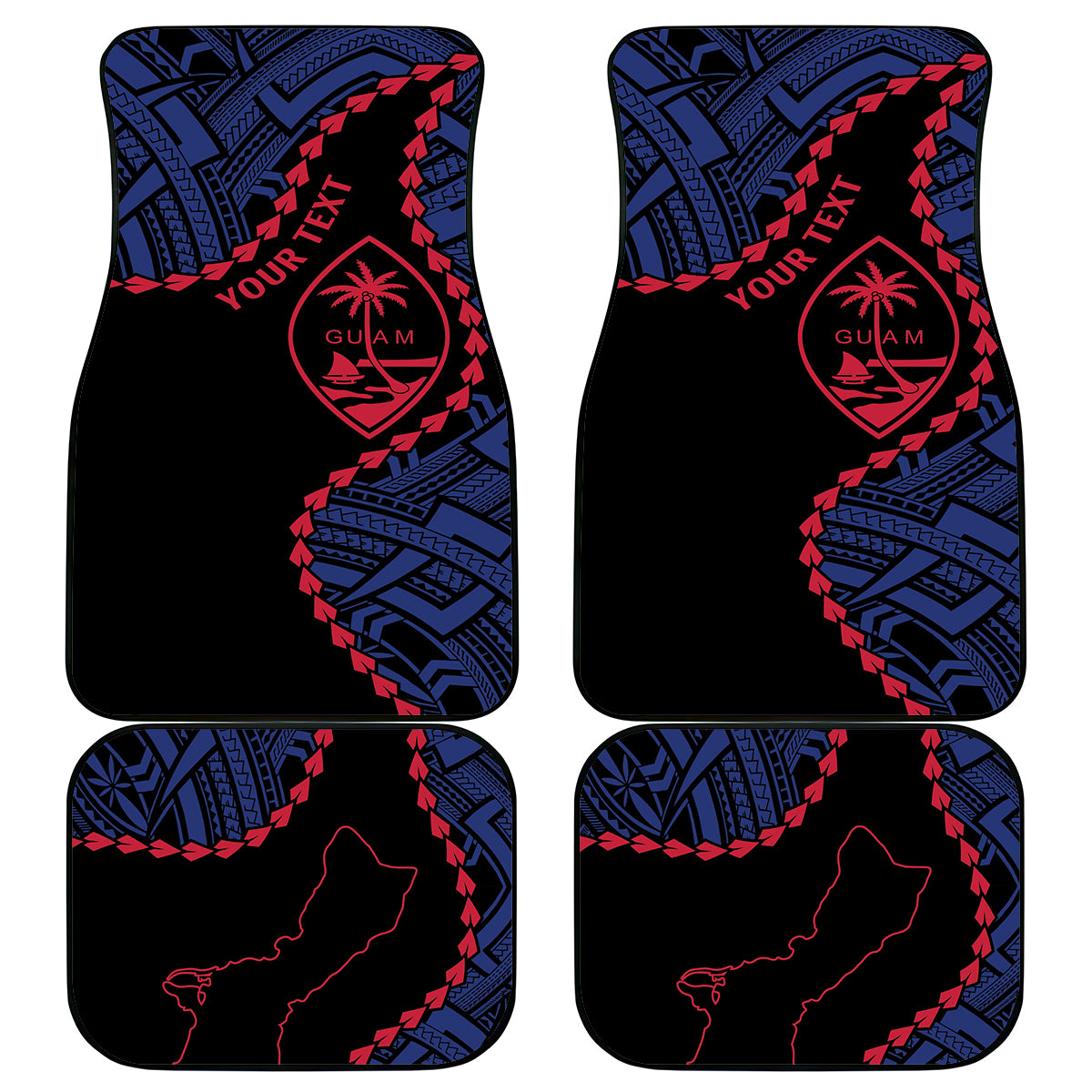 Personalized Guam 80th Anniversary Liberation Day Car Mats Guahan Basic Seal LT9 - Polynesian Pride