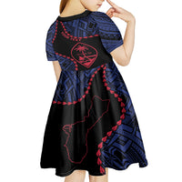 Personalized Guam 80th Anniversary Liberation Day Kid Short Sleeve Dress Guahan Basic Seal LT9 - Polynesian Pride