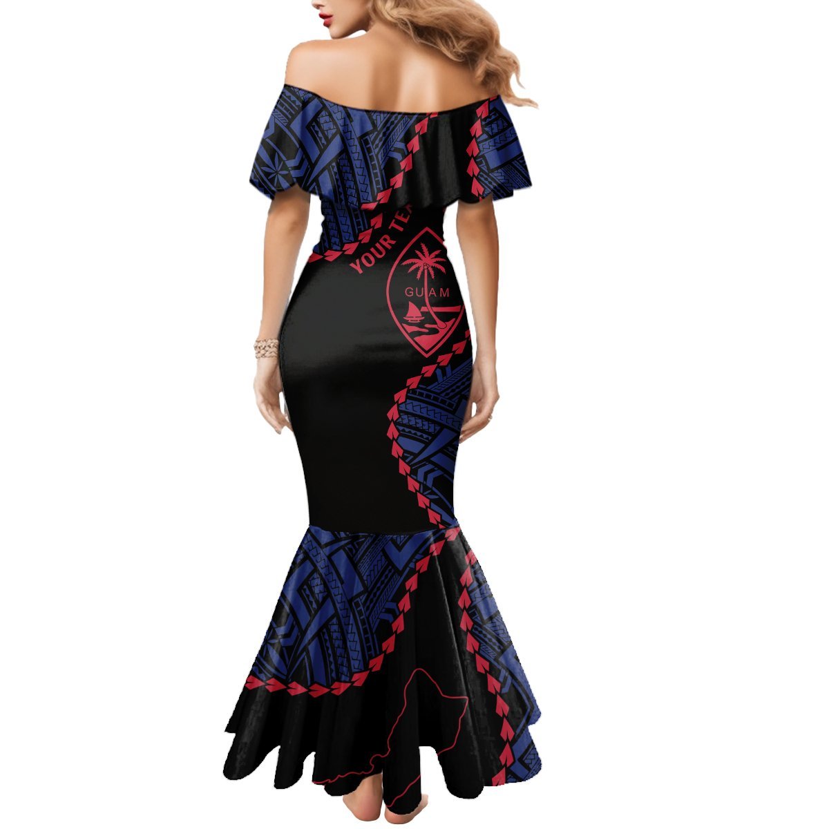 Personalized Guam 80th Anniversary Liberation Day Mermaid Dress Guahan Basic Seal LT9 - Polynesian Pride
