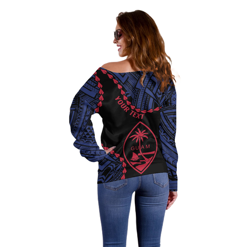 Personalized Guam 80th Anniversary Liberation Day Off Shoulder Sweater Guahan Basic Seal LT9 - Polynesian Pride
