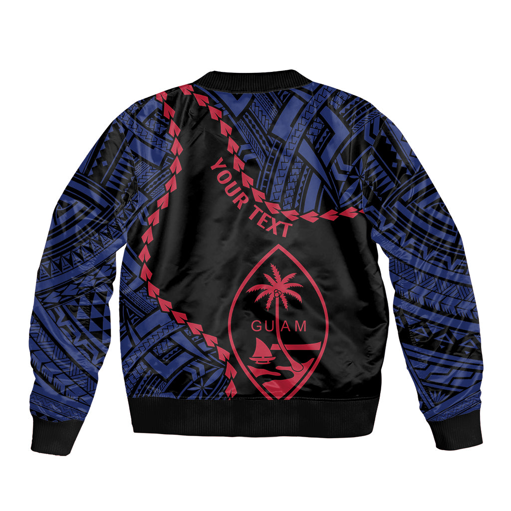 Personalized Guam 80th Anniversary Liberation Day Sleeve Zip Bomber Jacket Guahan Basic Seal LT9 - Polynesian Pride