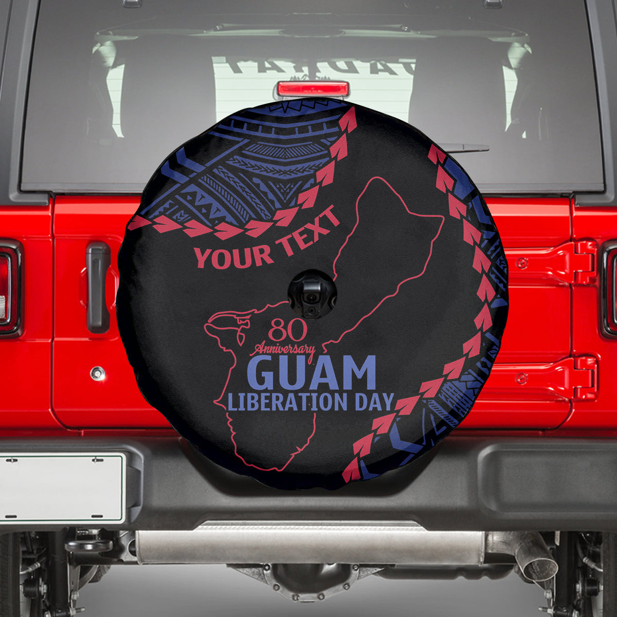 Personalized Guam 80th Anniversary Liberation Day Spare Tire Cover Guahan Basic Seal LT9 - Polynesian Pride