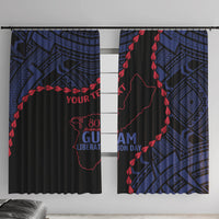 Personalized Guam 80th Anniversary Liberation Day Window Curtain Guahan Basic Seal LT9 With Hooks Black - Polynesian Pride