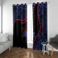 Personalized Guam 80th Anniversary Liberation Day Window Curtain Guahan Basic Seal LT9 With Grommets Black - Polynesian Pride