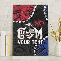 Personalized Guam 80th Anniversary Liberation Day Canvas Wall Art Tano I Man Chamoru Since 1944 LT9 Without Frame Black - Polynesian Pride