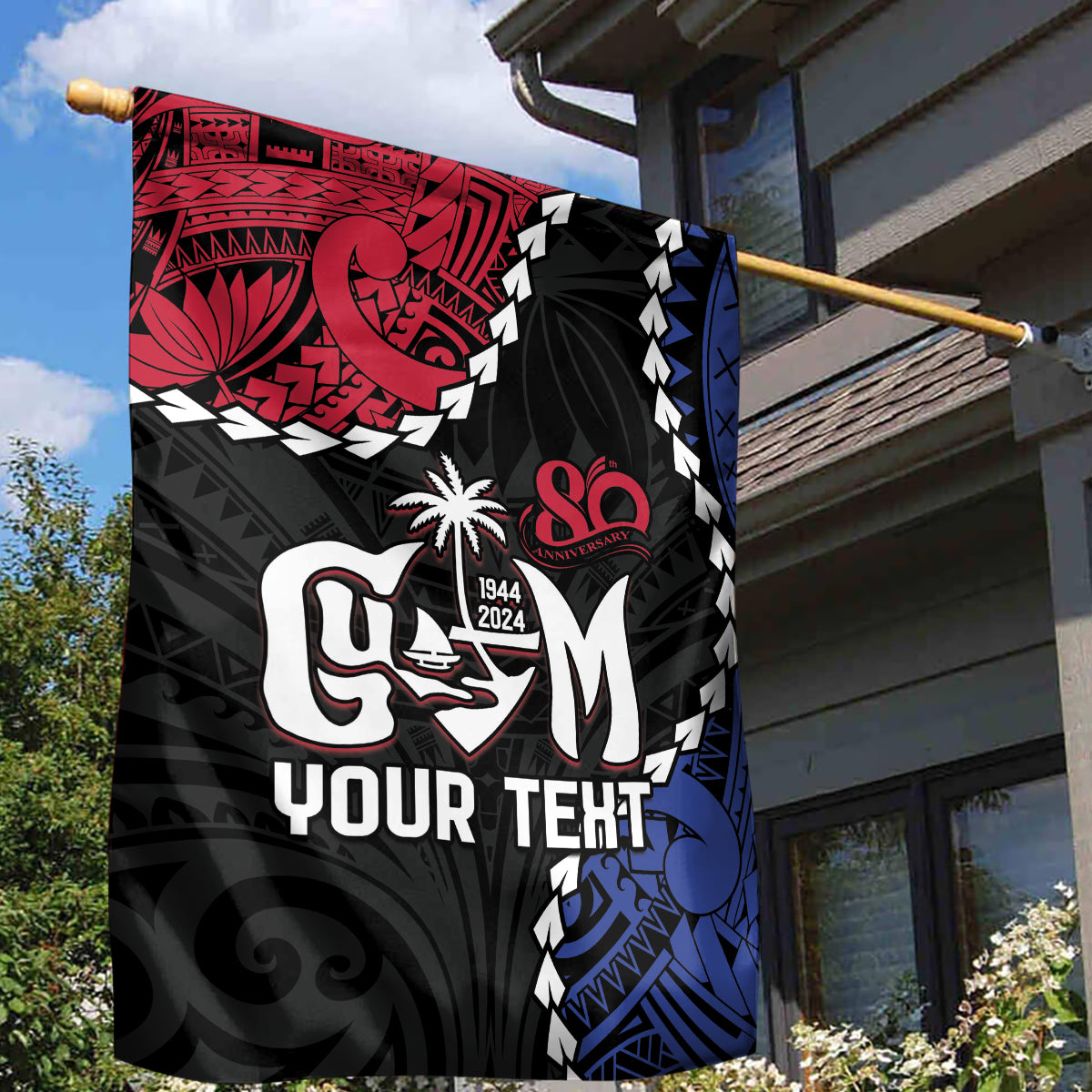 Personalized Guam 80th Anniversary Liberation Day Garden Flag Tano I Man Chamoru Since 1944 LT9 - Polynesian Pride