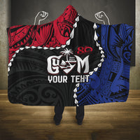 Personalized Guam 80th Anniversary Liberation Day Hooded Blanket Tano I Man Chamoru Since 1944 LT9 One Size Black - Polynesian Pride