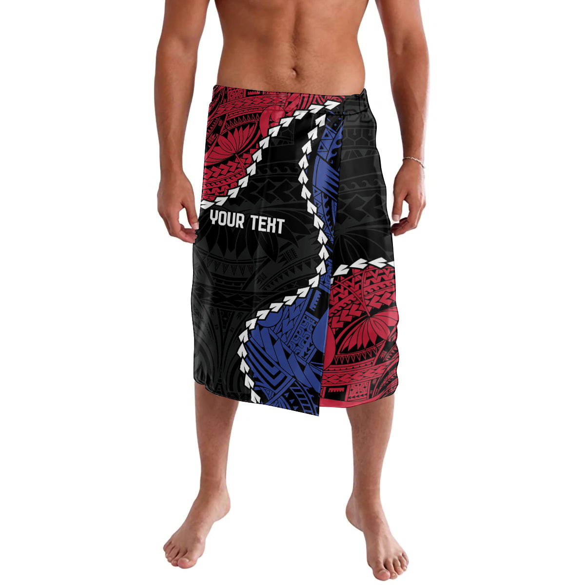Personalized Guam 80th Anniversary Liberation Day Lavalava Tano I Man Chamoru Since 1944 LT9 Black - Polynesian Pride