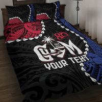 Personalized Guam 80th Anniversary Liberation Day Quilt Bed Set Tano I Man Chamoru Since 1944 LT9 Black - Polynesian Pride