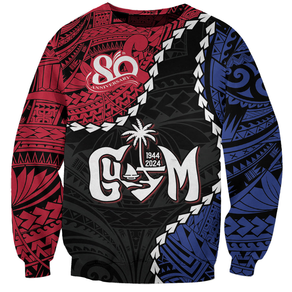 Personalized Guam 80th Anniversary Liberation Day Sweatshirt Tano I Man Chamoru Since 1944 LT9 Unisex Black - Polynesian Pride