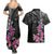 Guahan Puti Tai Nobiu Couples Matching Summer Maxi Dress and Hawaiian Shirt Guam Bougainvillea Flower Art