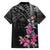 Guahan Puti Tai Nobiu Family Matching Long Sleeve Bodycon Dress and Hawaiian Shirt Guam Bougainvillea Flower Art