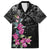 Guahan Puti Tai Nobiu Family Matching Short Sleeve Bodycon Dress and Hawaiian Shirt Guam Bougainvillea Flower Art