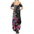 Guahan Puti Tai Nobiu Family Matching Summer Maxi Dress and Hawaiian Shirt Guam Bougainvillea Flower Art