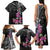 Guahan Puti Tai Nobiu Family Matching Tank Maxi Dress and Hawaiian Shirt Guam Bougainvillea Flower Art