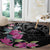 Guahan Puti Tai Nobiu Round Carpet Guam Bougainvillea Flower Art