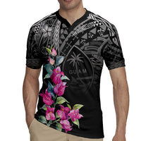 Guahan Puti Tai Nobiu Rugby Jersey Guam Bougainvillea Flower Art LT9 - Polynesian Pride