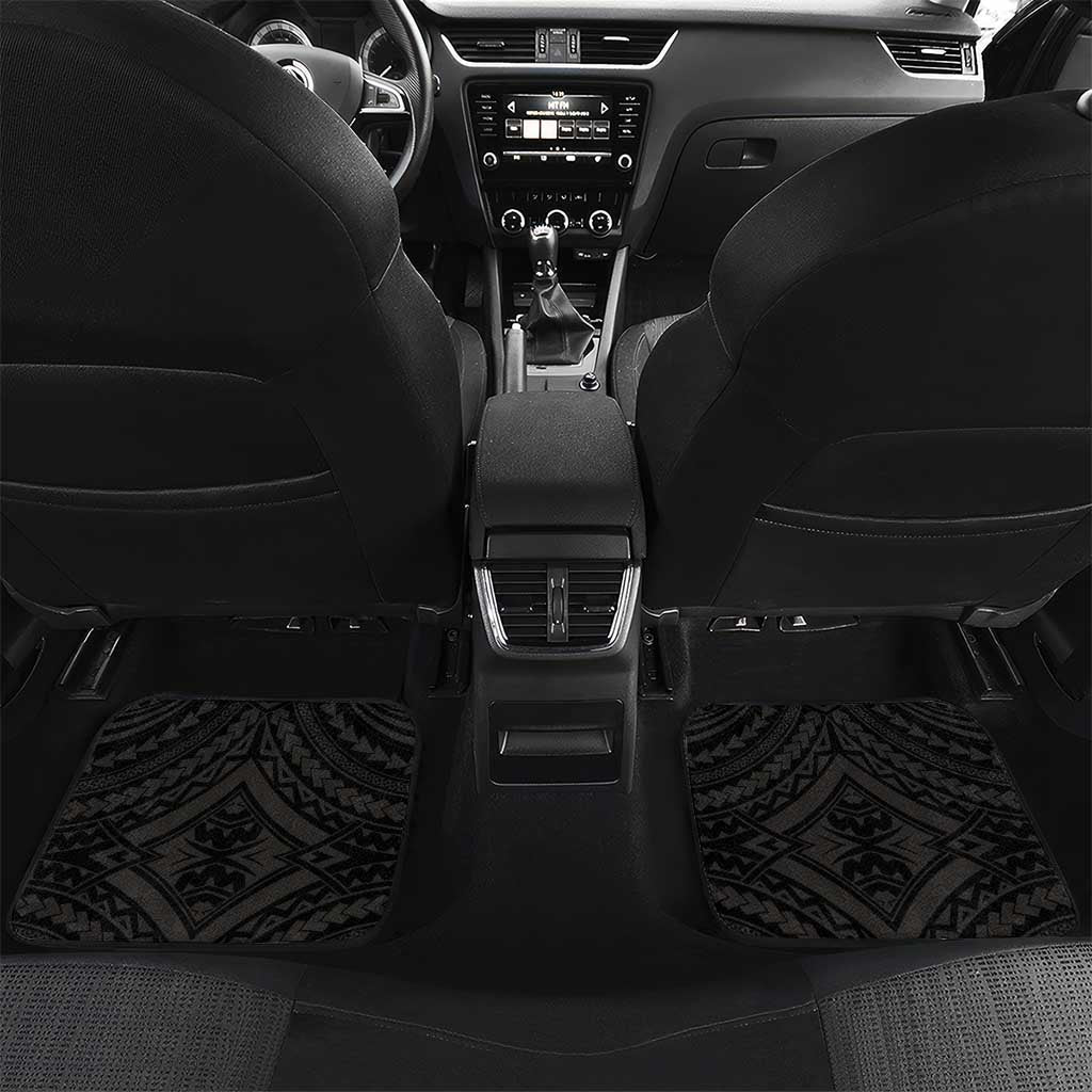 Personalized Haiti First Black Republic Car Mats Negre Marron With Map And Flag LT9 Set 2pcs - Back Black - Polynesian Pride