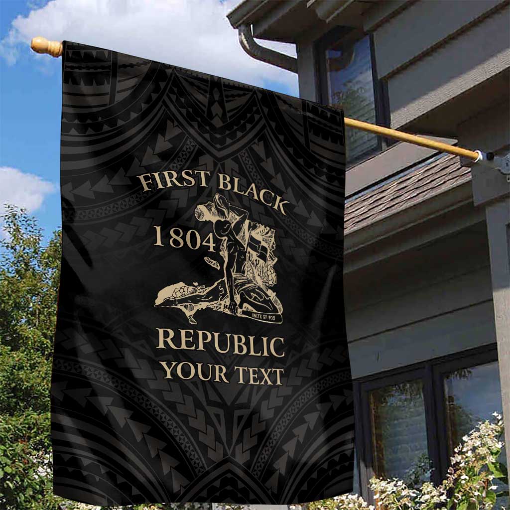 Personalized Haiti First Black Republic Garden Flag Negre Marron With Map And Flag LT9 - Polynesian Pride