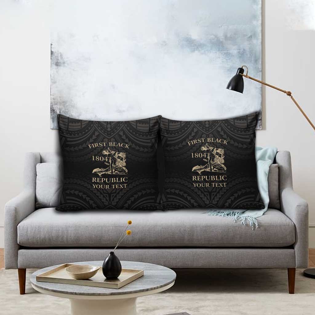 Personalized Haiti First Black Republic Pillow Cover Negre Marron With Map And Flag LT9 - Polynesian Pride