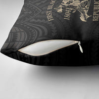 Personalized Haiti First Black Republic Pillow Cover Negre Marron With Map And Flag LT9 - Polynesian Pride