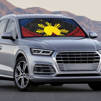 Personalized Philippines Auto Sun Shade Polynesian Tribal Tattoo with Filipino Flag Motif LT9 - Polynesian Pride