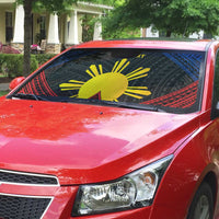Personalized Philippines Auto Sun Shade Polynesian Tribal Tattoo with Filipino Flag Motif LT9 - Polynesian Pride
