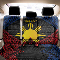 Personalized Philippines Back Car Seat Cover Polynesian Tribal Tattoo with Filipino Flag Motif LT9 - Polynesian Pride