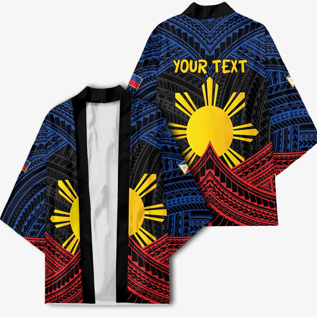 Personalized Philippines Kimono Polynesian Tribal Tattoo with Filipino Flag Motif LT9 - Polynesian Pride