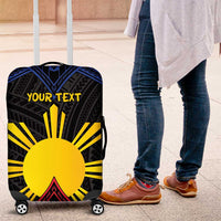 Personalized Philippines Luggage Cover Polynesian Tribal Tattoo with Filipino Flag Motif LT9 Black - Polynesian Pride