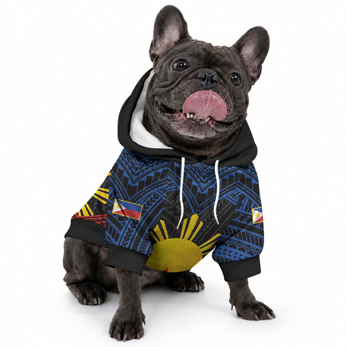 Personalized Philippines Pet Hoodie Polynesian Tribal Tattoo with Filipino Flag Motif LT9 - Polynesian Pride