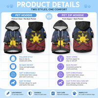 Personalized Philippines Pet Hoodie Polynesian Tribal Tattoo with Filipino Flag Motif LT9 - Polynesian Pride