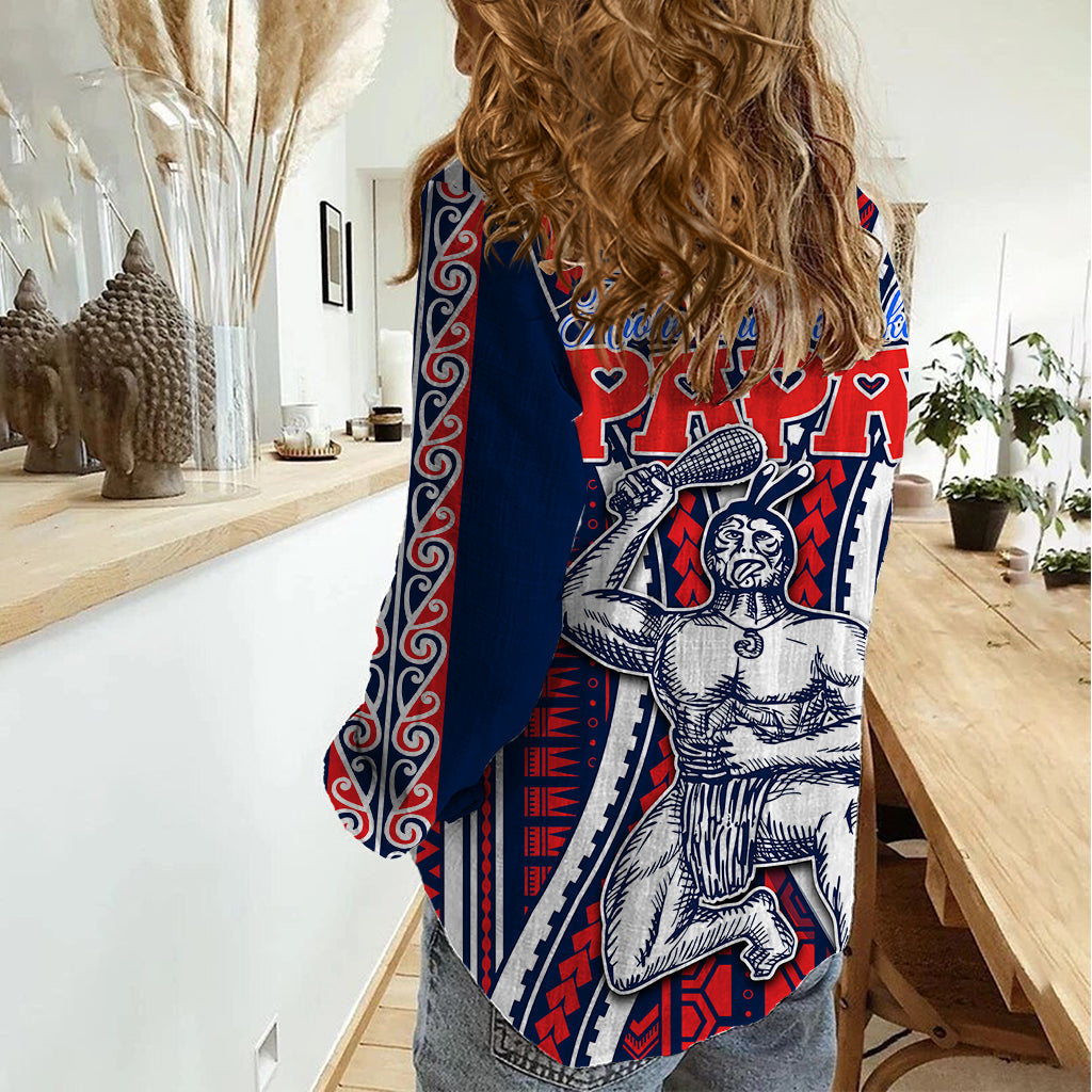 Aotearoa Father's Day Gift For Dad Women Casual Shirt Aroha Ahau Ki A Koe Papa - Maori Style Pattern LT9 - Polynesian Pride